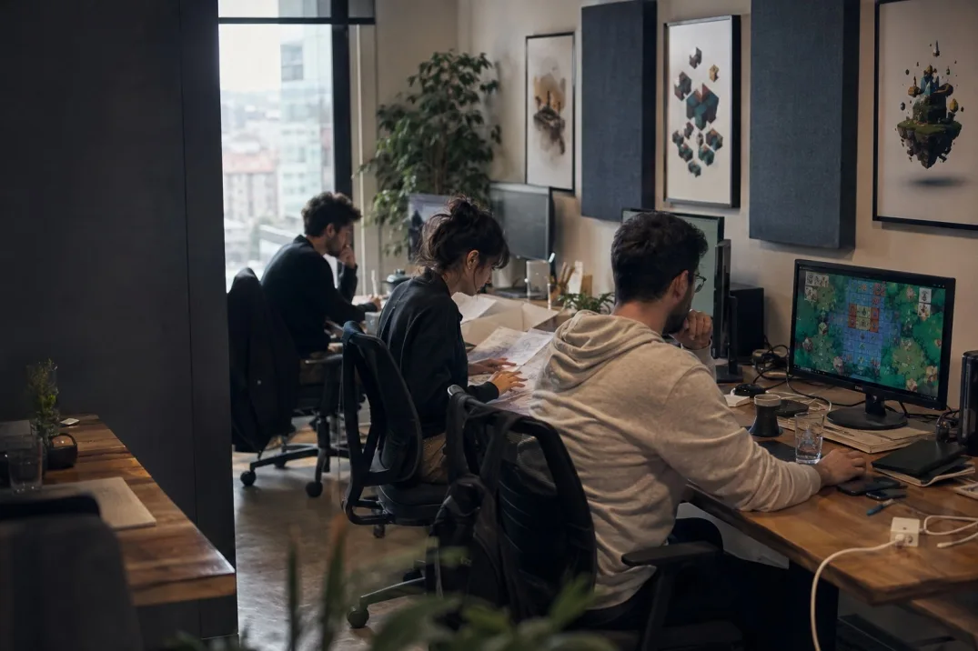 Dream Games team working inside the company's Istanbul studio.
